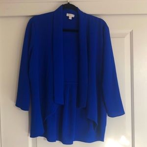 Royal Blue Drape Front Jacket